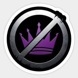 No Kings: Anti-Monarchy & Anti-Establishment Symbol Sticker